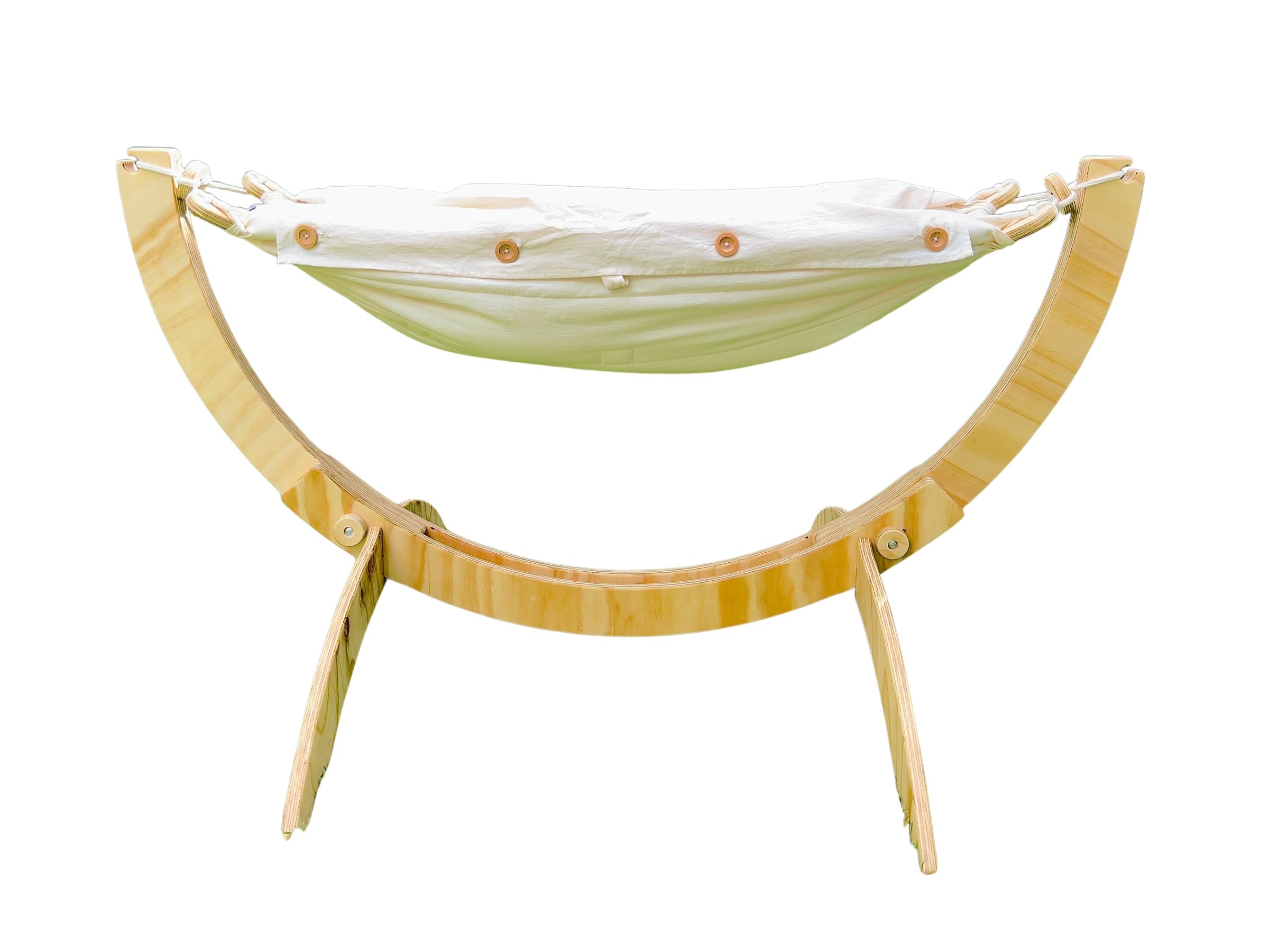 Hamaca para niños con base de madera plegable (Hasta 3 años)