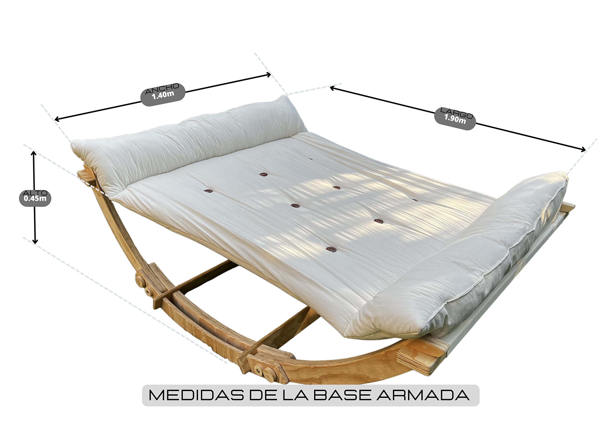 Hamaca Mecedora Matrimonial  (plegable) – Espacio para Compartir y Descansar